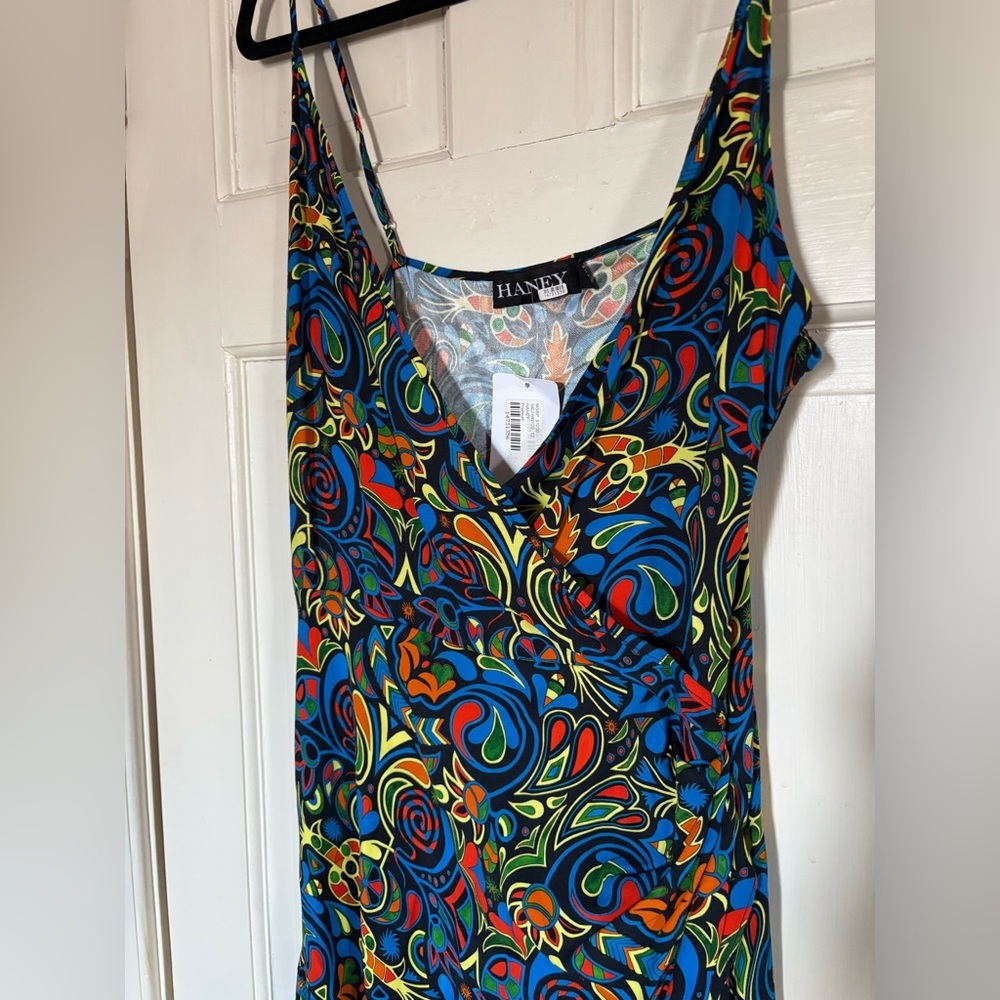 Haney Olivia Faux Wrap Midi Dress - Picture 8 of 12